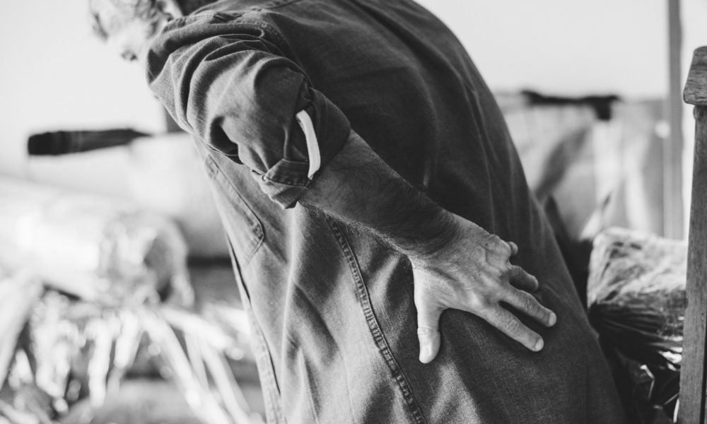 senior man having back pain